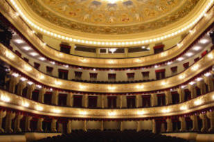 Lasershow Rustaveli Theater Tiflis Georgien