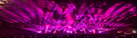 Openair Lasershow für mehr als 60.000 Zuschauer