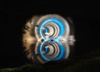 Ein Hydroschild ist perfekt für große Outdoor-Lasershows und multimediale Projektionen