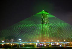 Laserprojektoren für hohe Gebäude