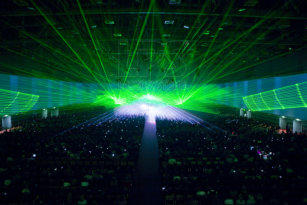 Lasershow 250 Jahre Faber Castell Nuernberg