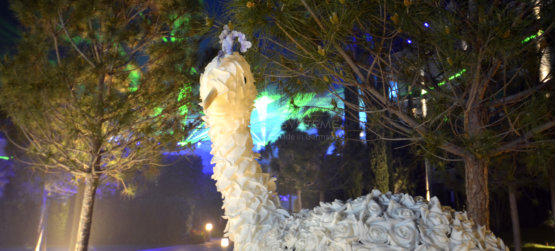 Lasershow im Hotelgarten Lasershow im Freien